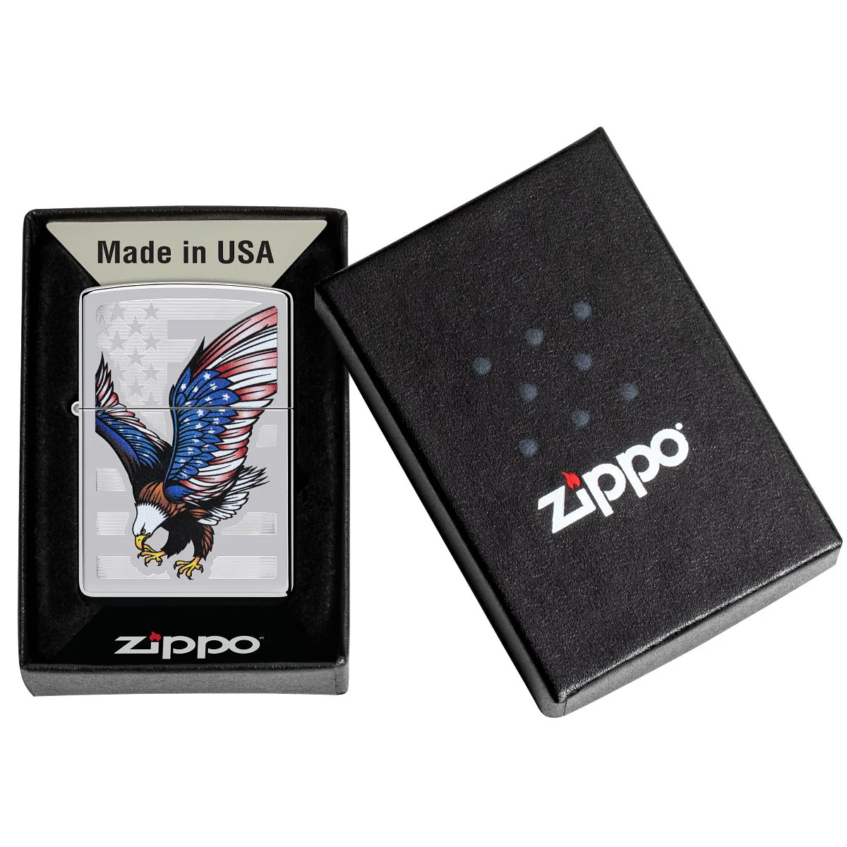 Zippo Lighter: American Eagle, Top Stamp - HP Chrome 28449 - Image 6