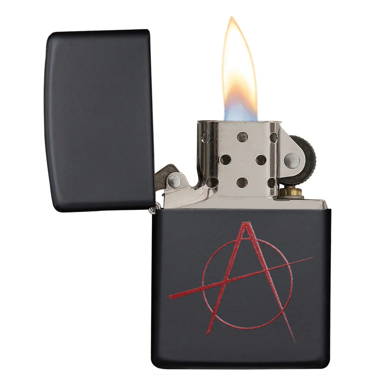 Zippo Lighter: Anarchy - Black Matte 20842 - Image 3