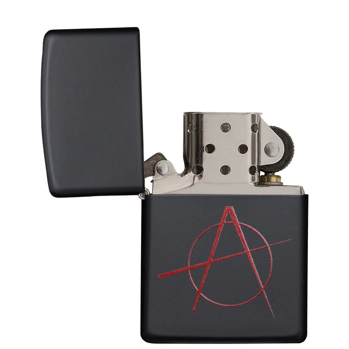 Zippo Lighter: Anarchy - Black Matte 20842 - Image 4