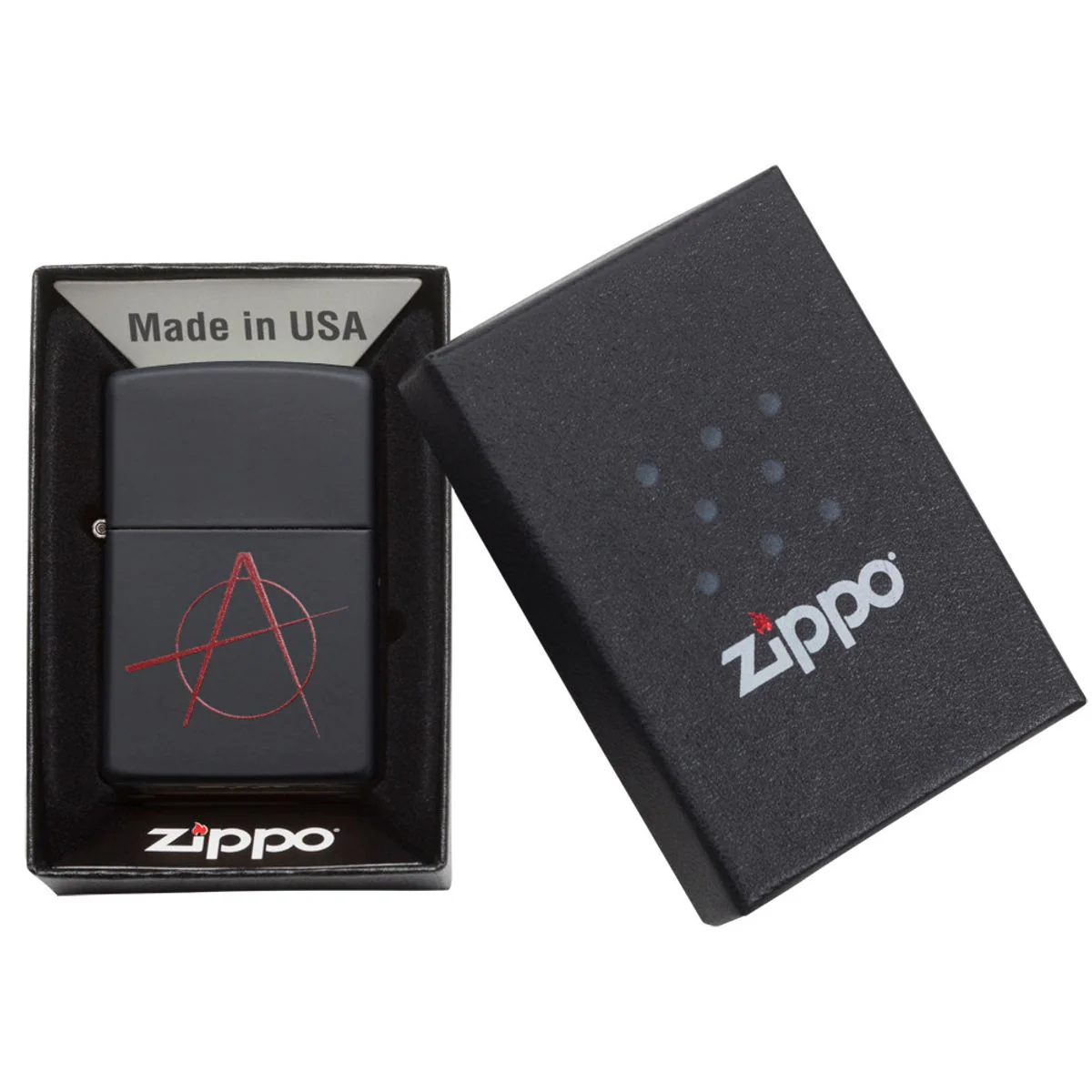 Zippo Lighter: Anarchy - Black Matte 20842 - Image 6