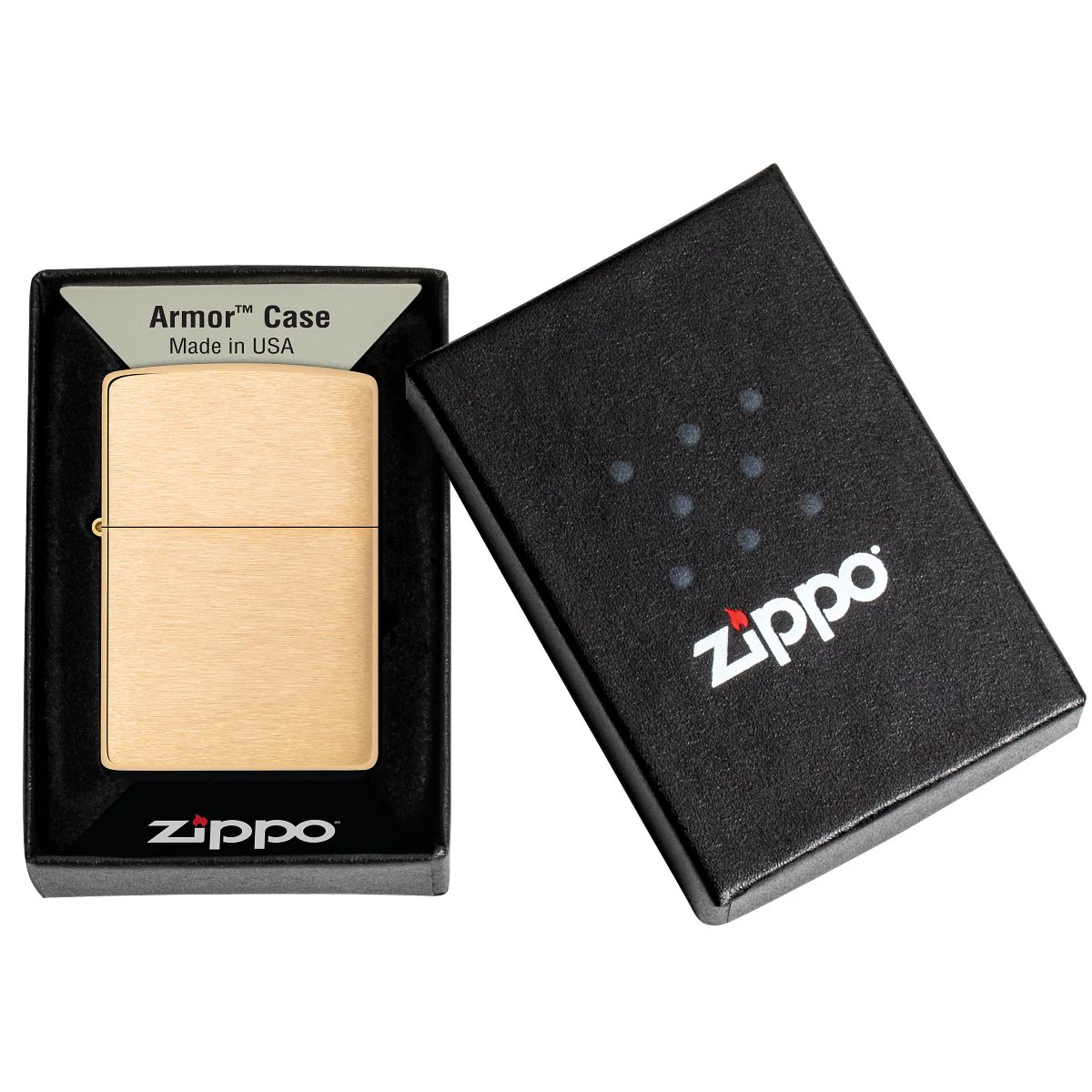 Zippo Lighter: Armor - Brushed Brass 168 - Image 6