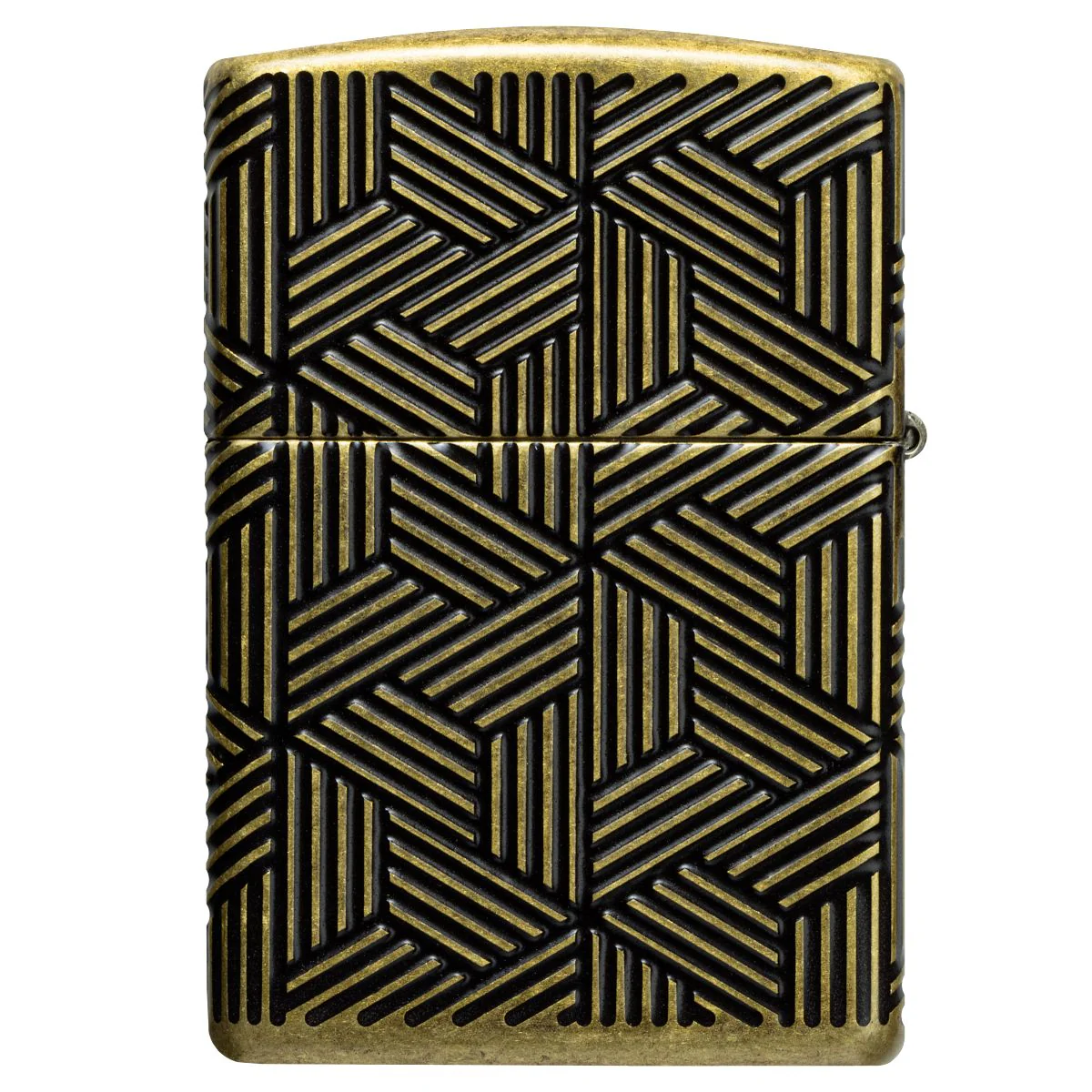 Zippo Lighter: Armor MultiCut Art Deco Design - Antique Brass 46675 - Image 5