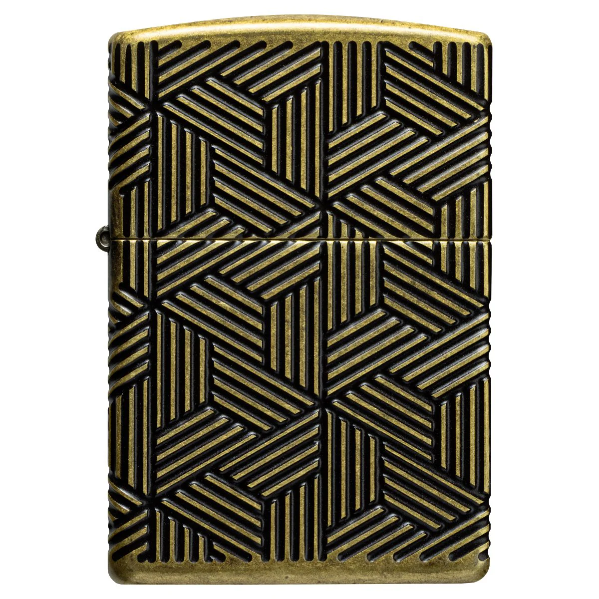 Zippo Lighter: Armor MultiCut Art Deco Design - Antique Brass 46675 - Image 6
