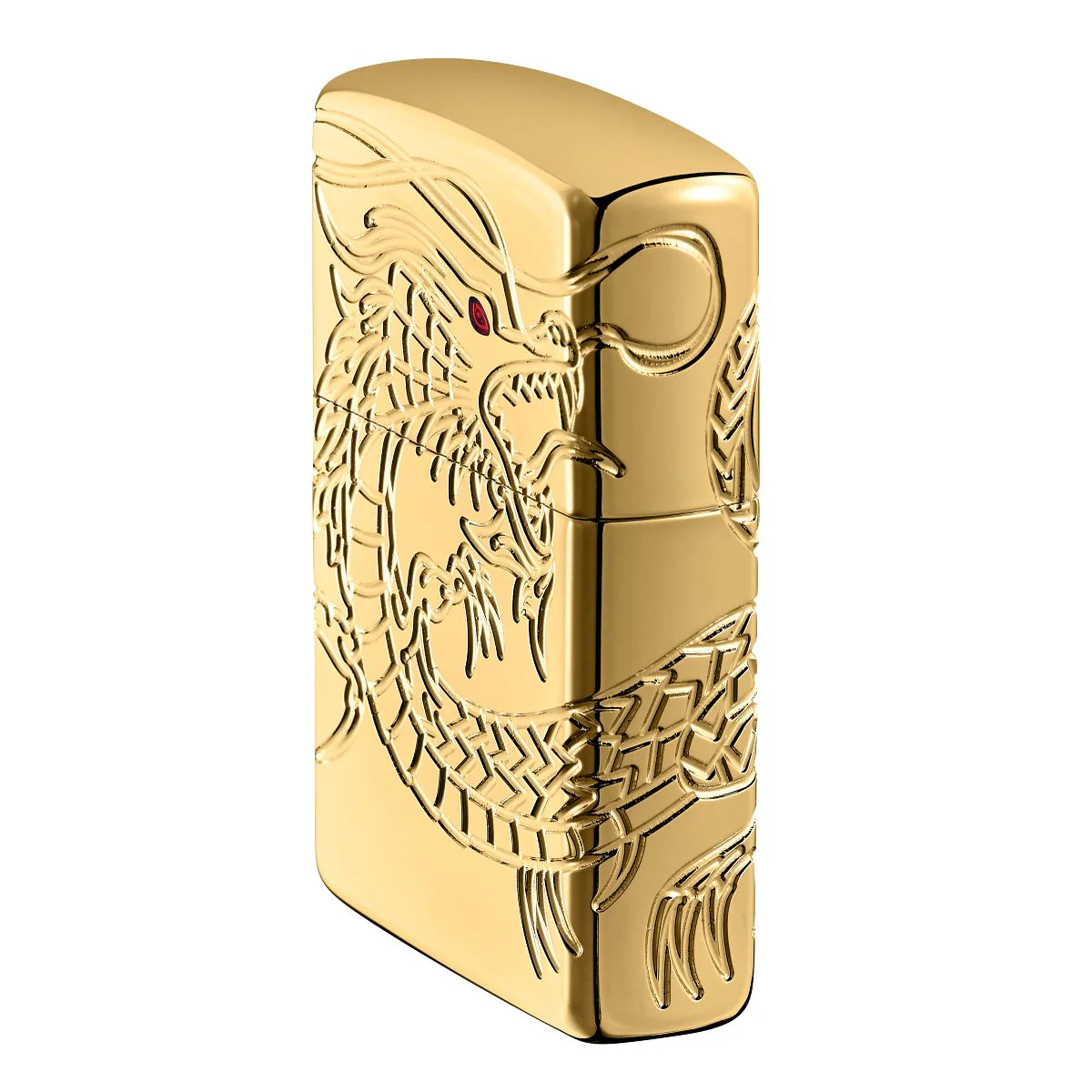 Zippo Lighter: Armor Multicut Dragon - High Polish Gold Plate 29265 - Image 3