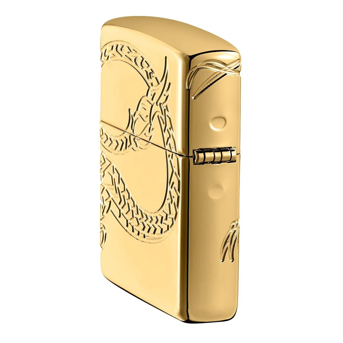 Zippo Lighter: Armor Multicut Dragon - High Polish Gold Plate 29265 - Image 4