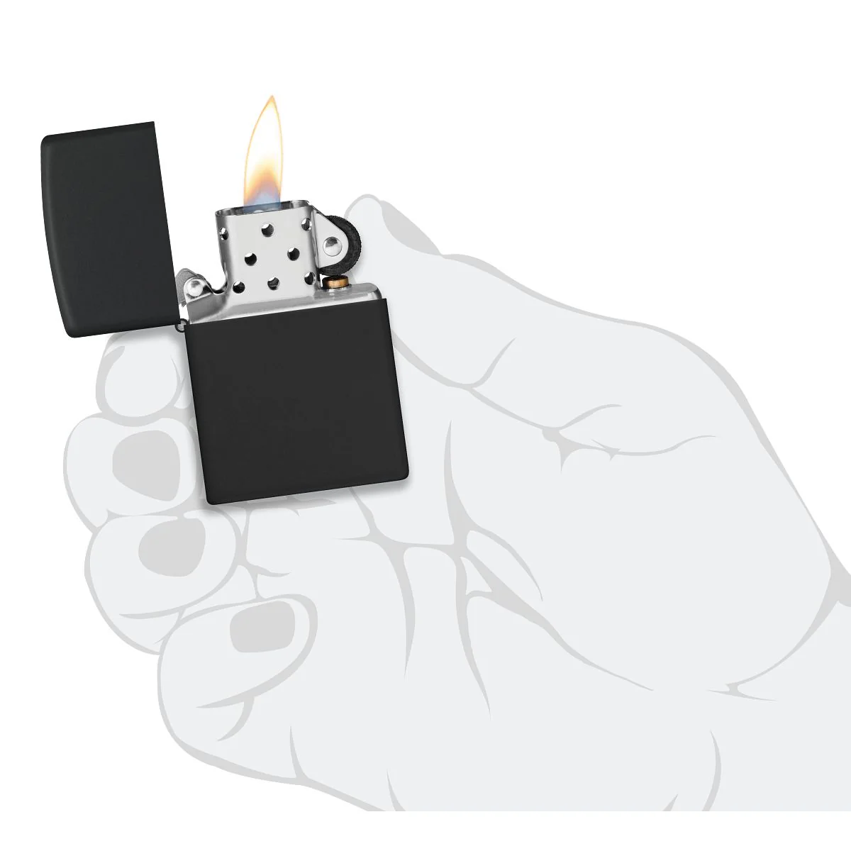 Zippo Lighter: Black Matte 218 - Image 5