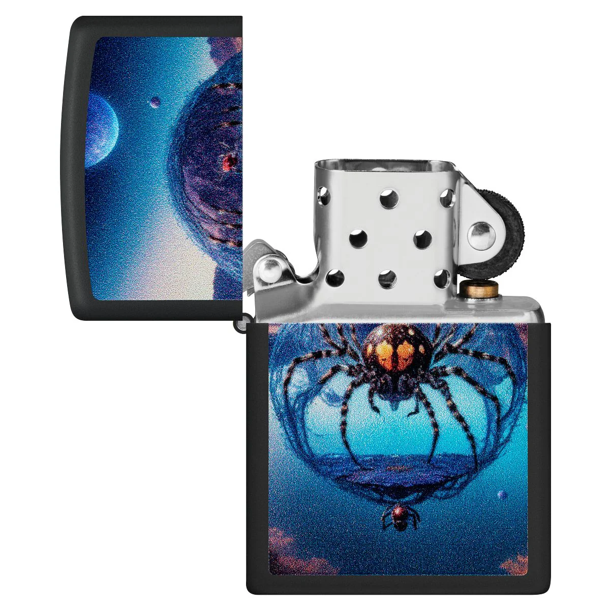 Zippo Lighter: Black Widow Spider - Black Matte 46340 - Image 4