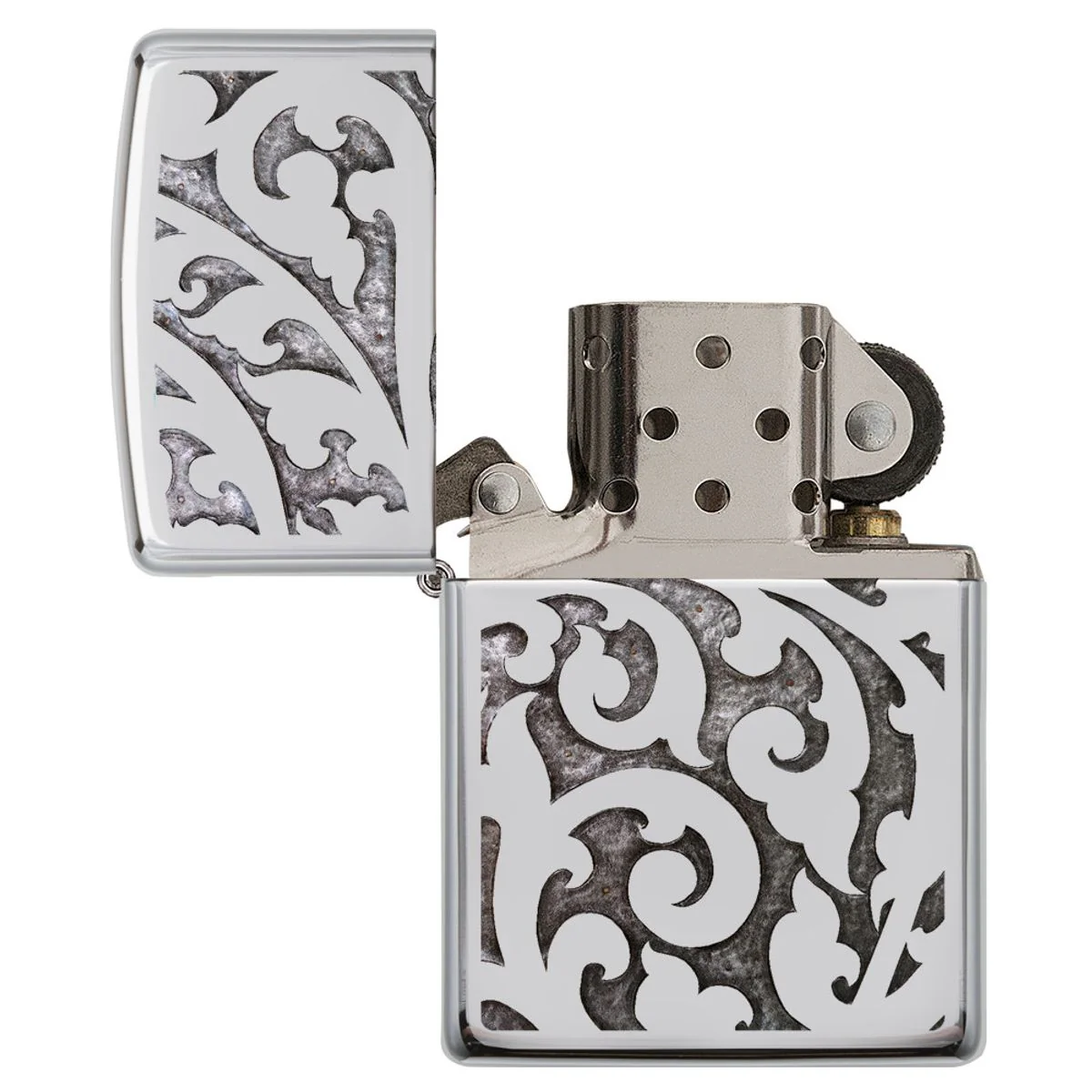 Zippo Lighter: Filigree - HP Chrome 28530 - Image 4