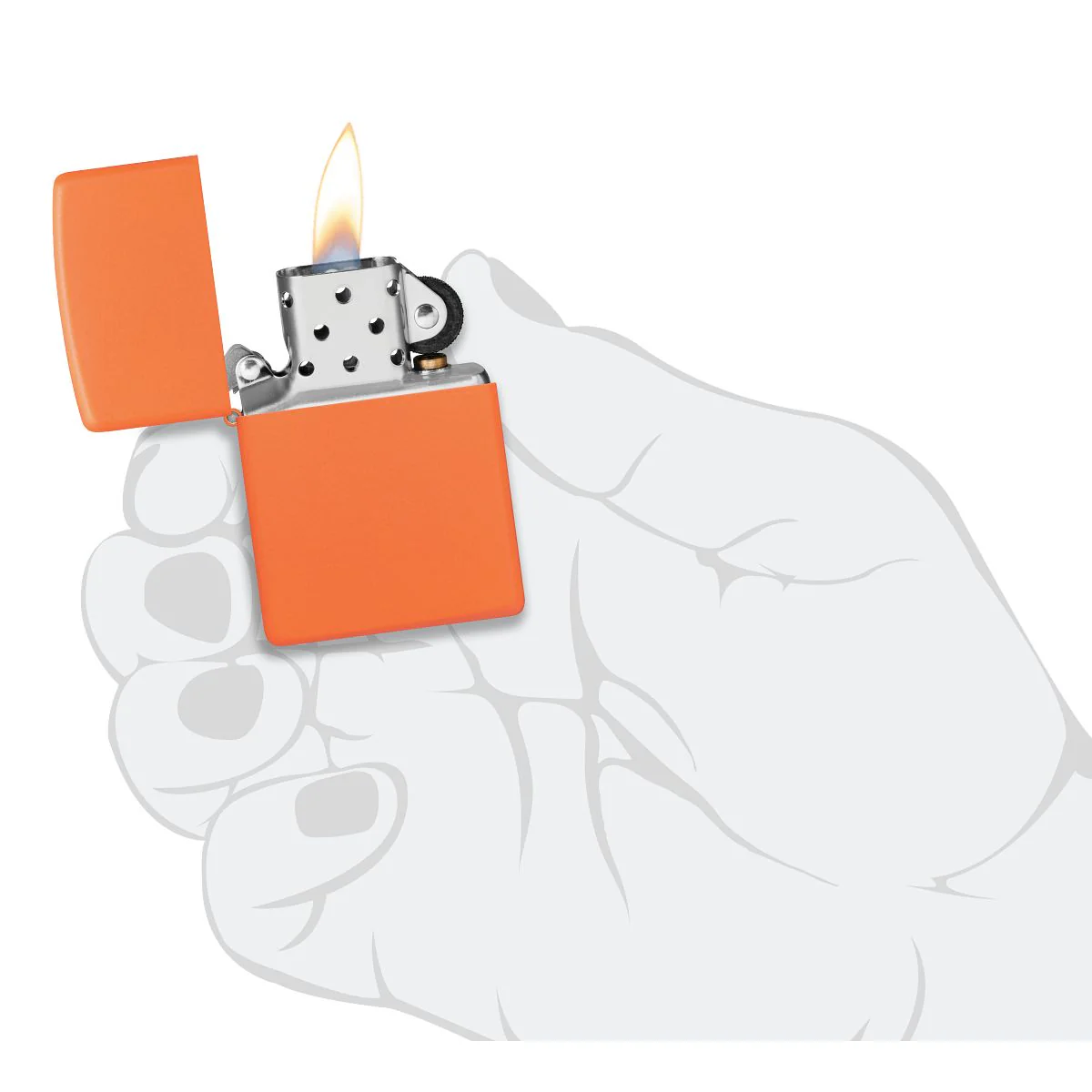 Zippo Lighter: Orange Matte 231 - Image 7