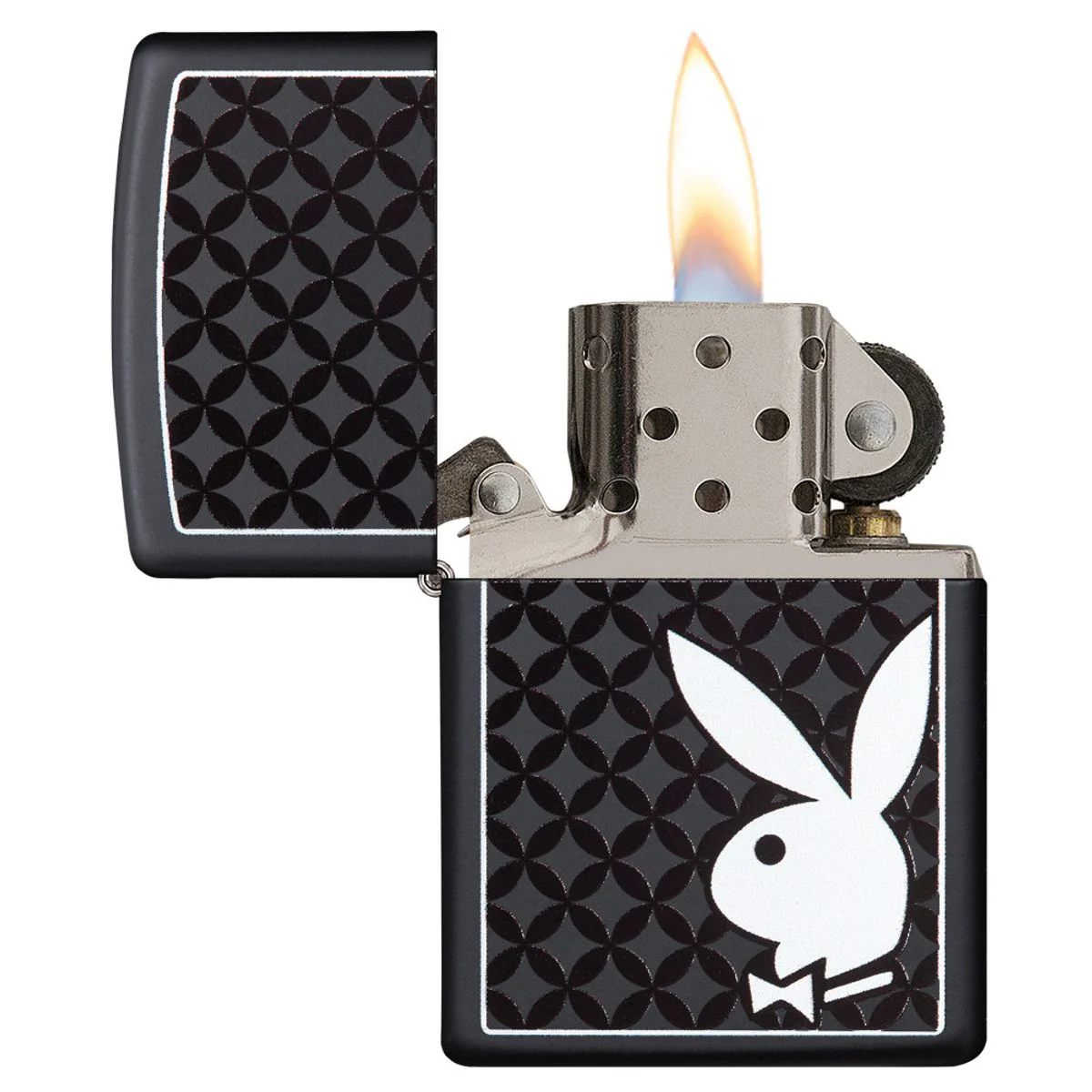Zippo Lighter: Playboy Bunny Logo - Black Matte 29578 - Image 3