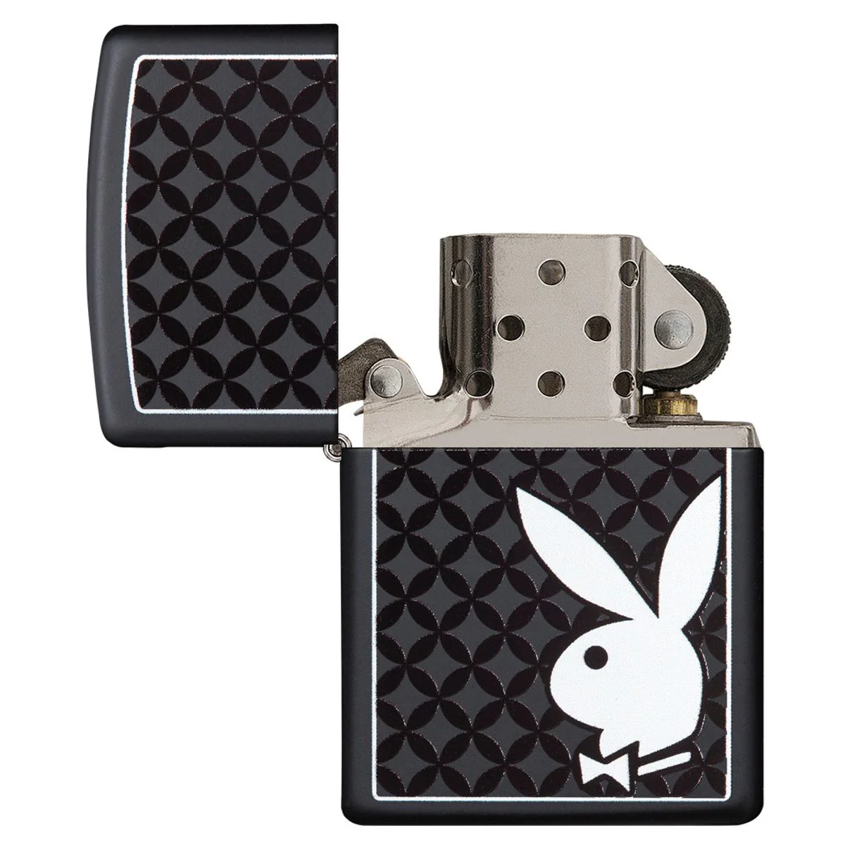 Zippo Lighter: Playboy Bunny Logo - Black Matte 29578 - Image 4
