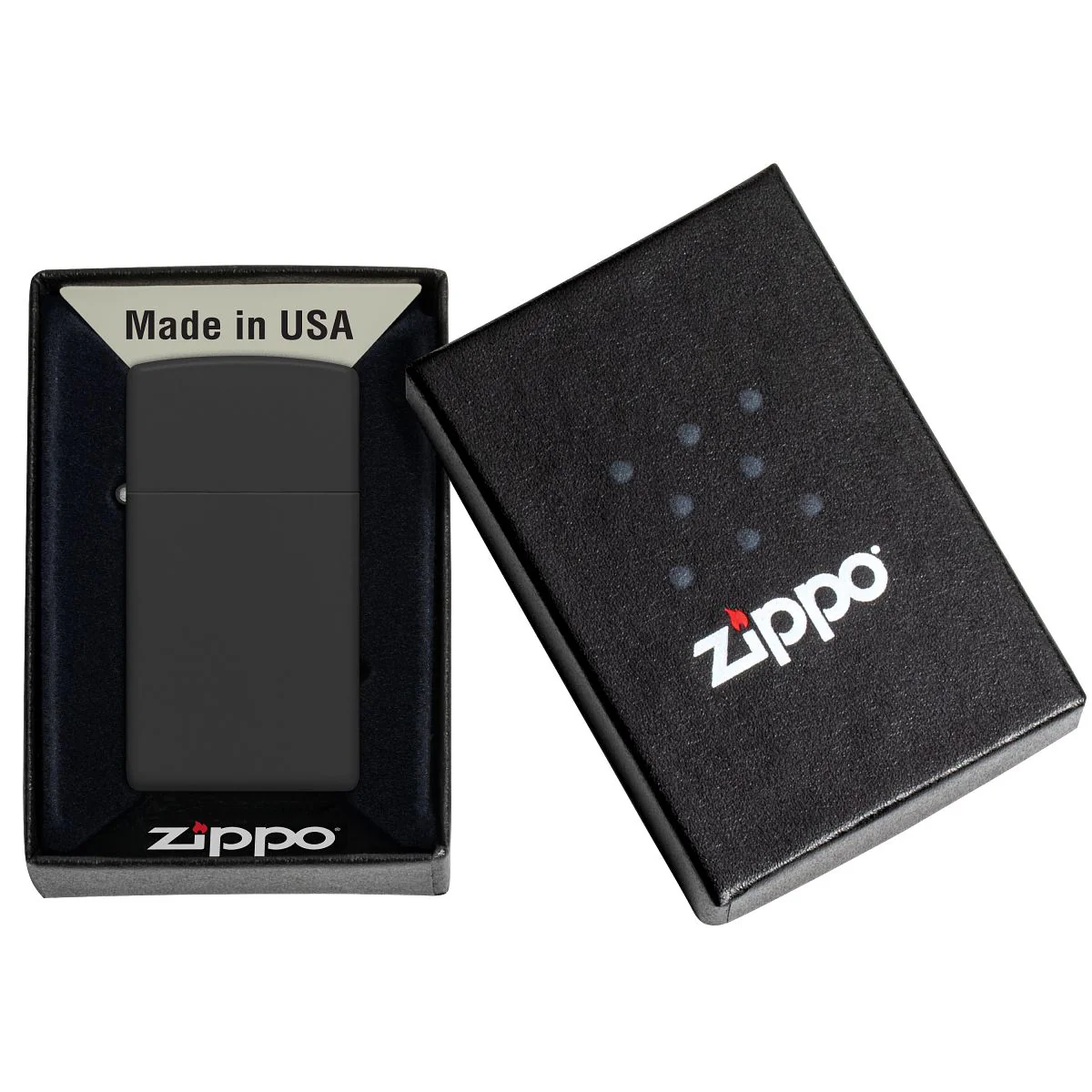 Zippo Lighter: Slim - Black Matte 1618 - Image 6