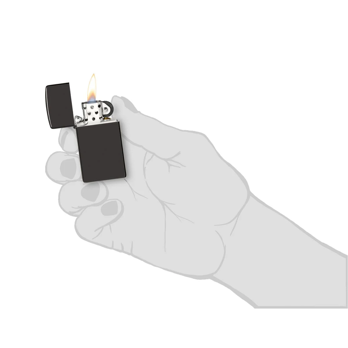 Zippo Lighter: Slim - Ebony 28123 - Image 5