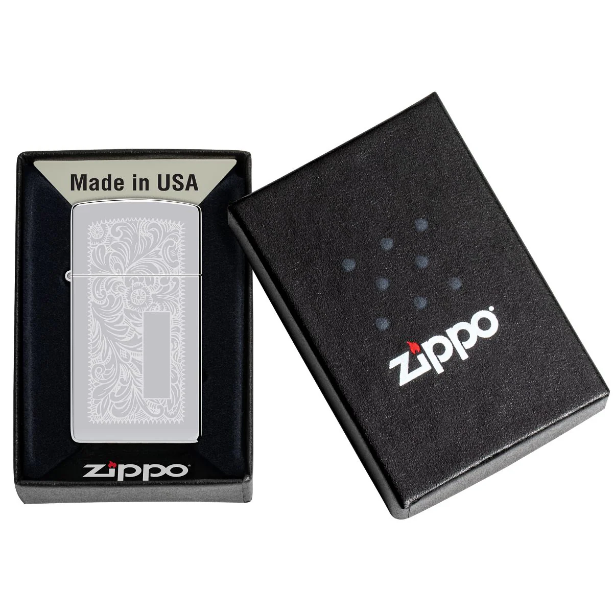 Zippo Lighter: Slim Venetian - HP Chrome 1652 - Image 8
