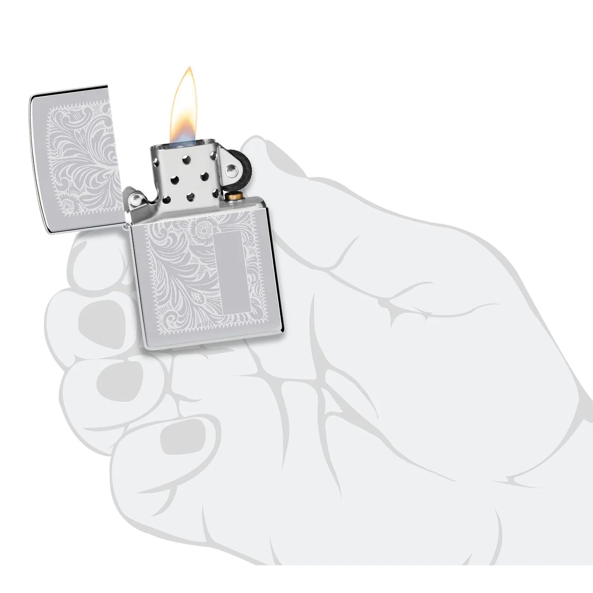 Zippo Lighter: Venetian - HP Chrome 352 - Image 7