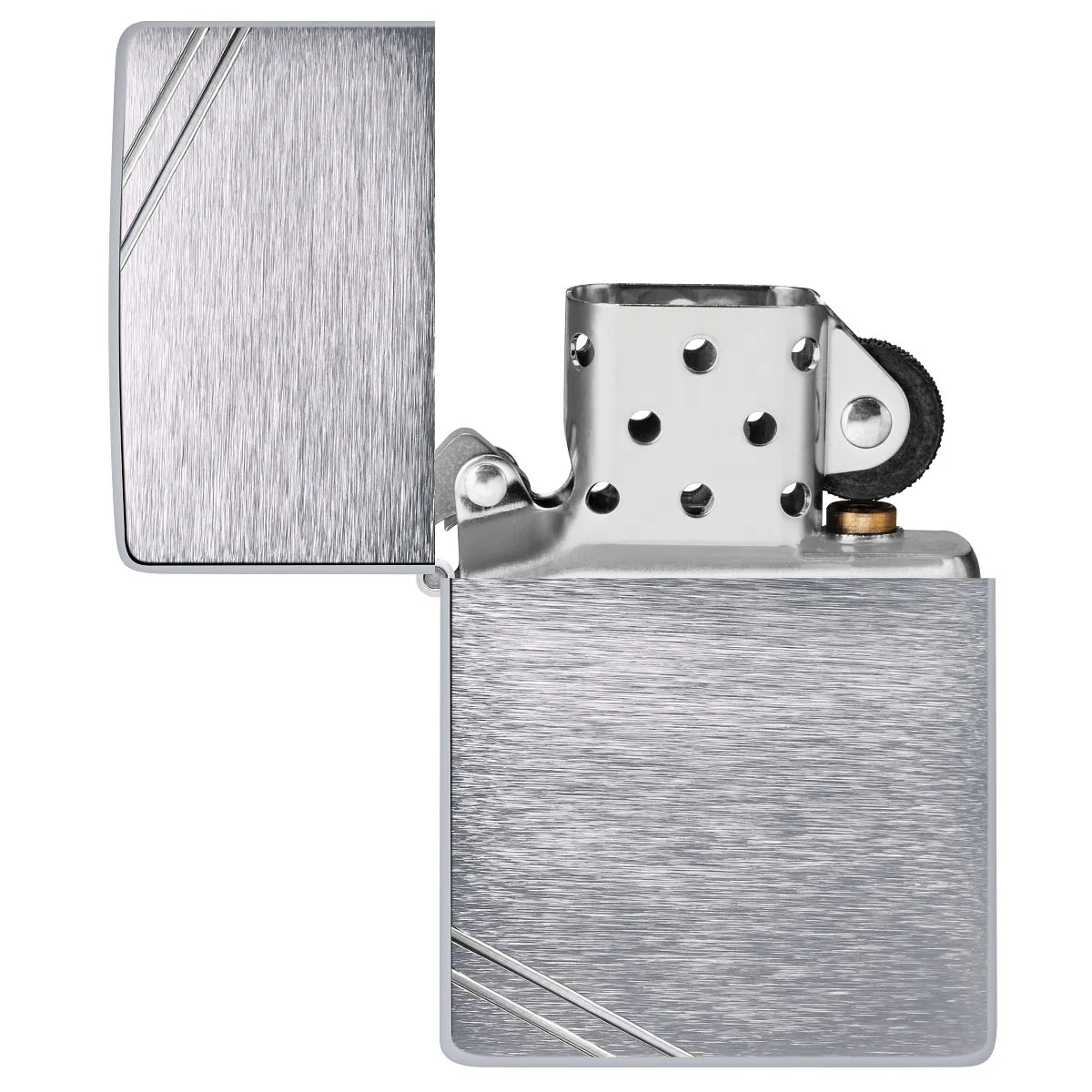 Zippo Lighter: Vintage - Brushed Chrome 230 - Image 4