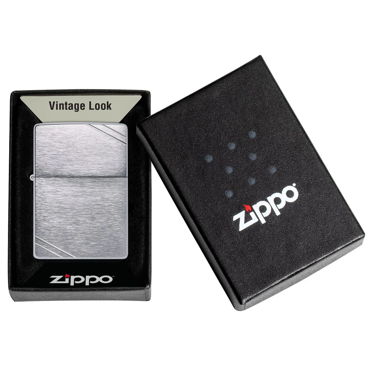 Zippo Lighter: Vintage - Brushed Chrome 230 - Image 6