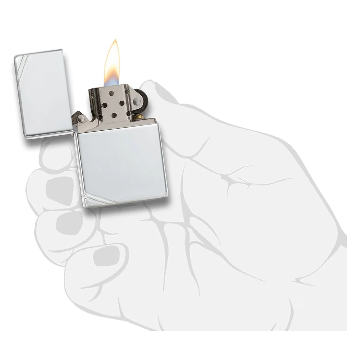 Zippo Lighter: Vintage, Solid Sterling Silver - High Polish 14 - Image 5